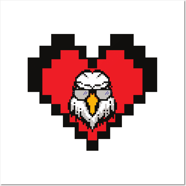 Pixel eagle Wall Art by Gulldio